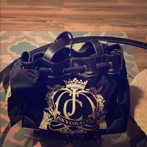 Juicy Couture purse (black velvet satchel)